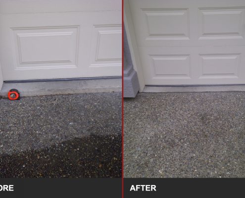 before and after image of concrete slab lifting