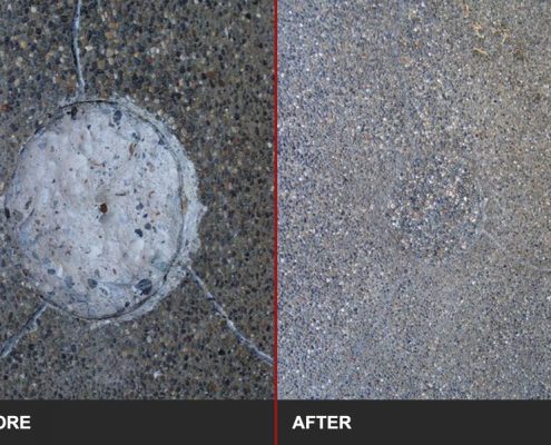 image of repaired concrete hole